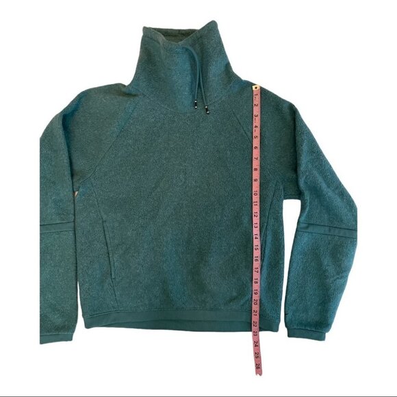 NIKE Therma Fleece Cowl Neck Sweatshirt Teal - Picture 11 of 12